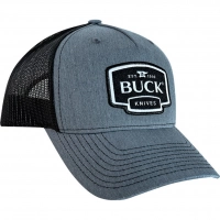 Бейсболка Buck Gray Logo Patch Cap, серо-черная купить в Сыктывкаре