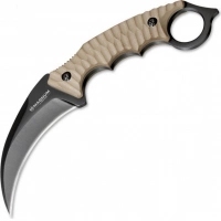 Нож с фиксированным клинком Magnum Spike Karambit — Boker 02SC028, сталь 440A EDP, рукоять стеклотекстолит G10, песочный купить в Сыктывкаре