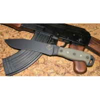 Нож с фиксированным клинком Ontario «NS-7 black micarta», фосфорные доты купить в Сыктывкаре