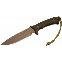 Нож с фиксированным клинком Spartan Blades Harsey Difensa, сталь CPM-S35VN Flat Dark Earth, рукоять зеленая микарта, чехол мультикам купить в Сыктывкаре