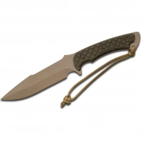 Нож с фиксированным клинком Spartan Blades Horkos, сталь CPM-S35VN Flat Dark Earth, рукоять зеленая микарта, чехол мельтикам купить в Сыктывкаре