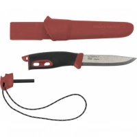 Нож с фиксированным лезвием Morakniv Companion Spark Black Red, сталь Sandvik 12C27, рукоять резина/пластик купить в Сыктывкаре