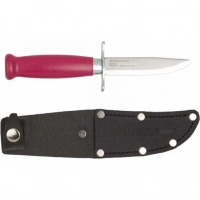 Нож с фиксированным лезвием Morakniv Scout 39 Safe Cerise, сталь Sandvik 12С27, рукоять береза, розовый купить в Сыктывкаре