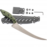 Нож White River Step-Up Fillet 8″ StoneWash, сталь 440C, рукоять G10 черно-зеленая купить в Сыктывкаре