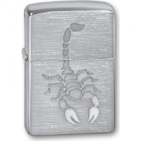 Зажигалка ZIPPO Scorpion Brushed Chrome, латунь с никеле-хром.покрыт., серебр., матов., 36х56х12 мм купить в Сыктывкаре